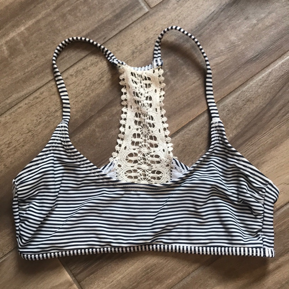 Striped Bathing Suit Top